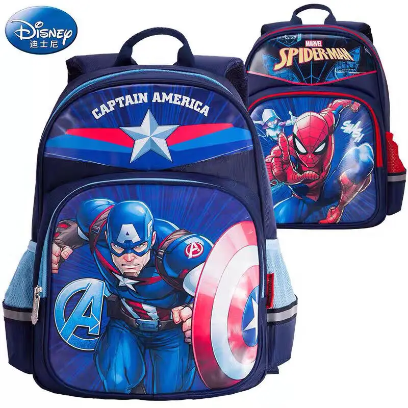 Disney students schoolbag Spider-Man load reduction spine protection large capacity waterproof lightweight shoulder backpack
