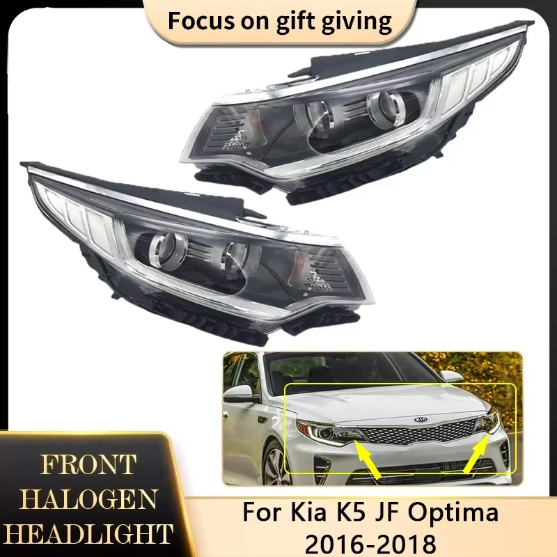 

Передняя галогенная фара в сборе для Kia K5 JF Optima MK4 2016 2017, противотуманная фара для дневных ходовых огней, аксессуары для автомобиля