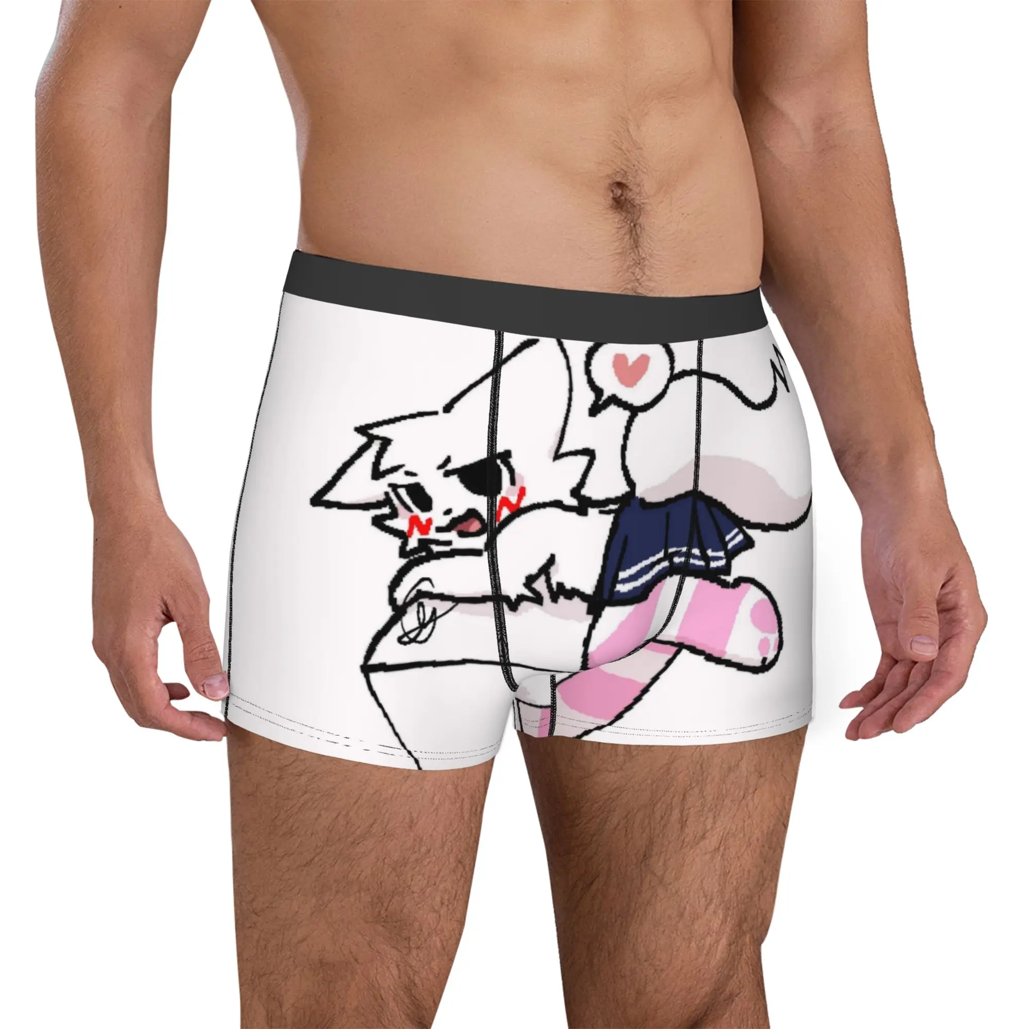 Фото Мужские трусы-боксеры Custom Boykisser Silly Cat с милым мультяшным принтом, крутые трусы-шорты №5