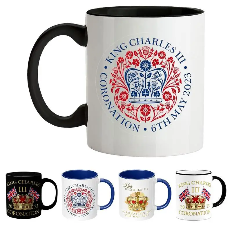 

350ml King Charles III Coronation Souvenirs Mug Ceramic Coffee Mugs Coronation Mug Gift for Party Decorations