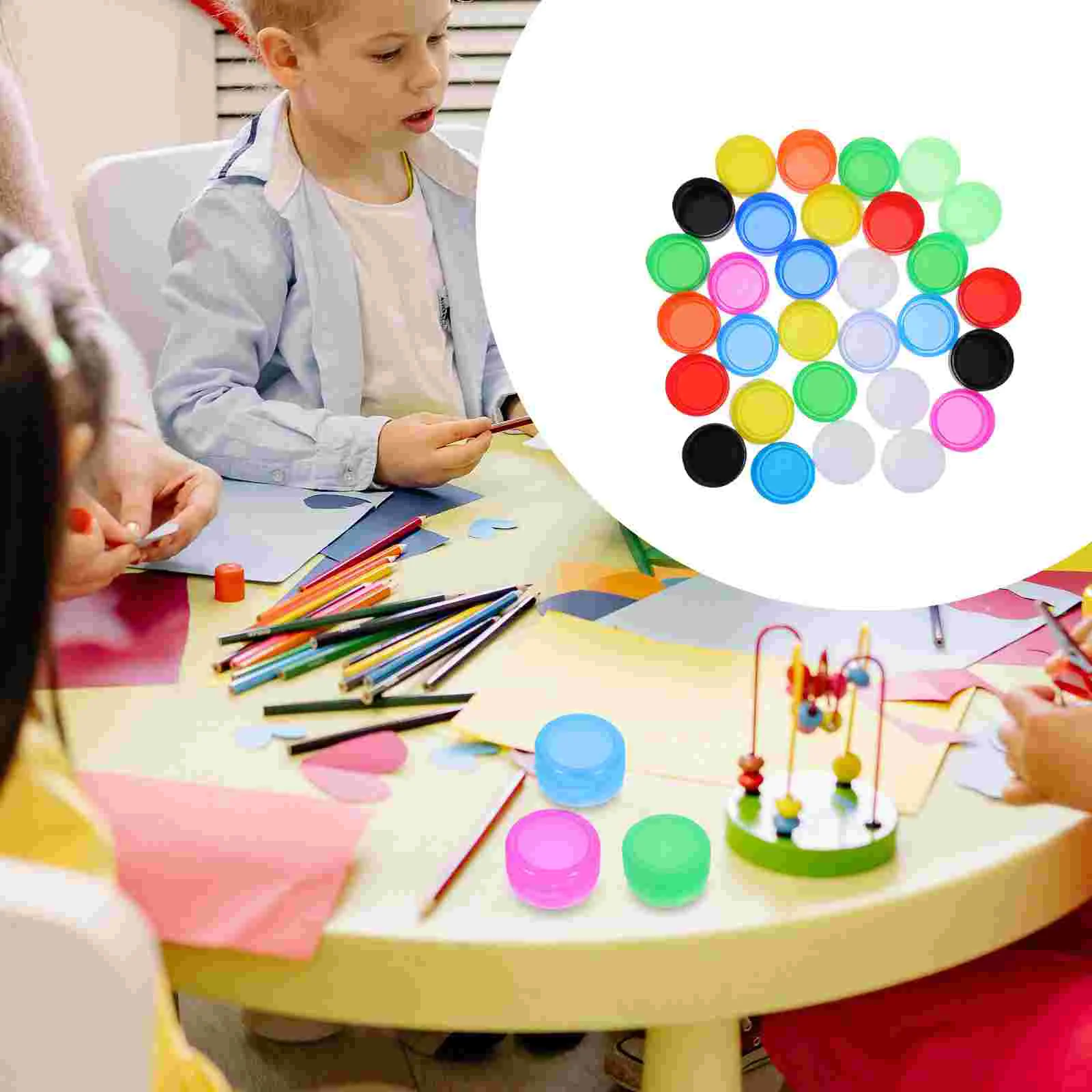 

Bottle Caps Plastic Lids Diy Cap Crafts Cover Kids Beer Children Lid Craft Closures Painting Bottles Recycling Sealer Vintage