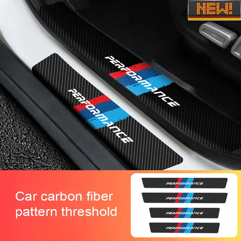 

Car Door Threshold ​For For BMW Performance X1 Anti Scratch Stickers Scratch Resistant Carbon Fiber Sticker Protection Strip