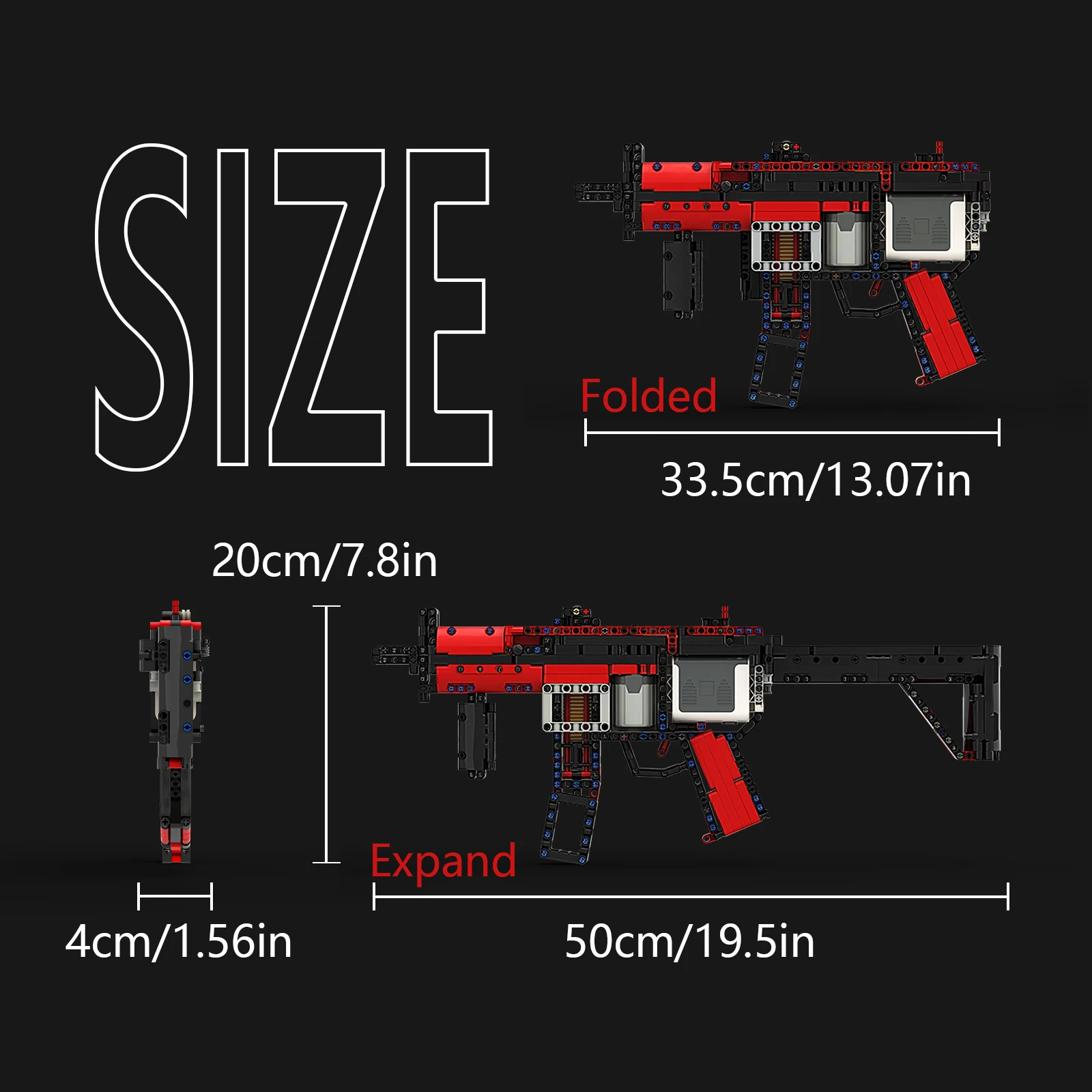 MOC-29369-MP5 Submachine Gun Ver High-Tech моторизованная Submachinegun модель MOC строительные блоки