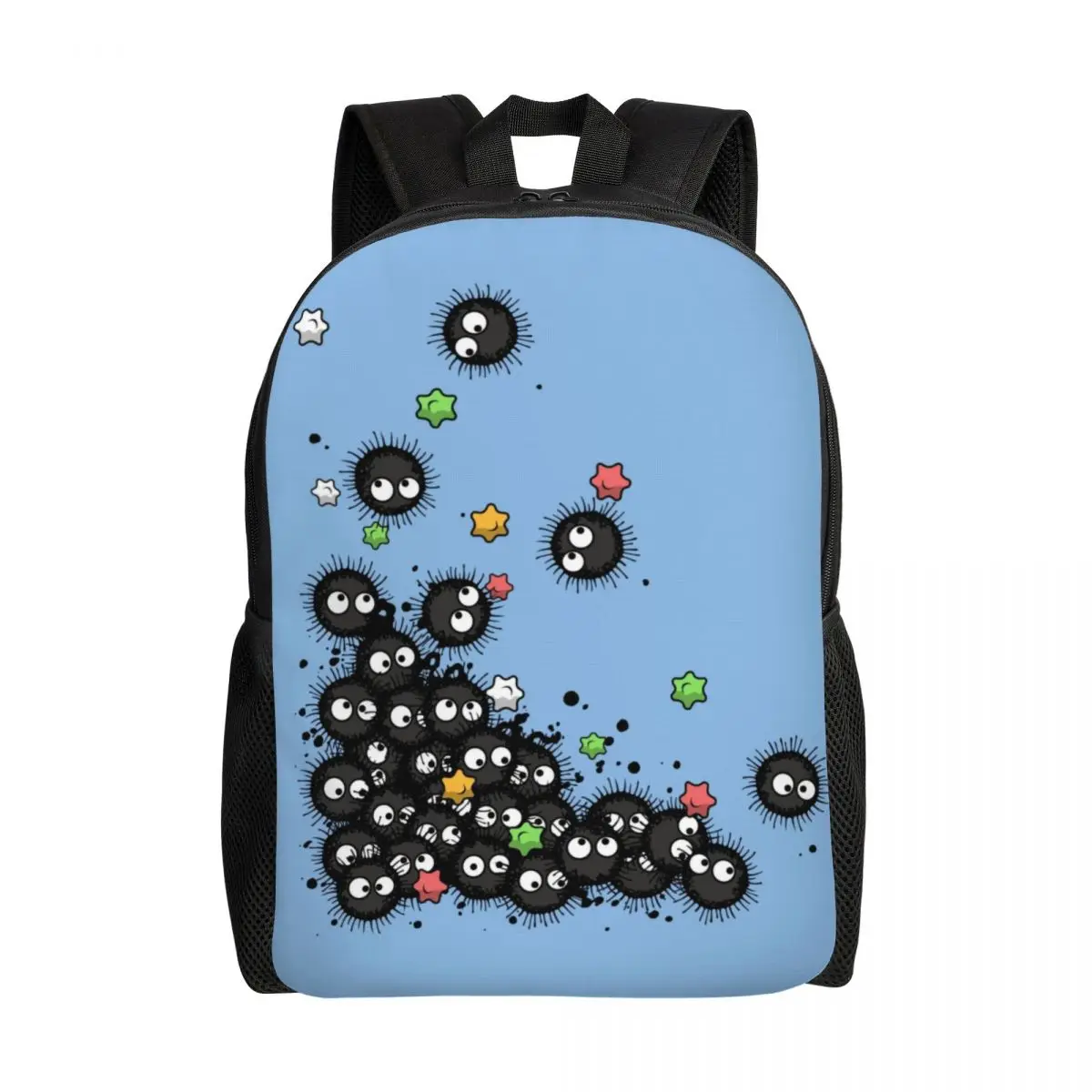Candy Soot Sprites Backpack for Boys Girls Totoro Studio Ghibli Anime College School Travel Bags Bookbag Fits 15 Inch Laptop