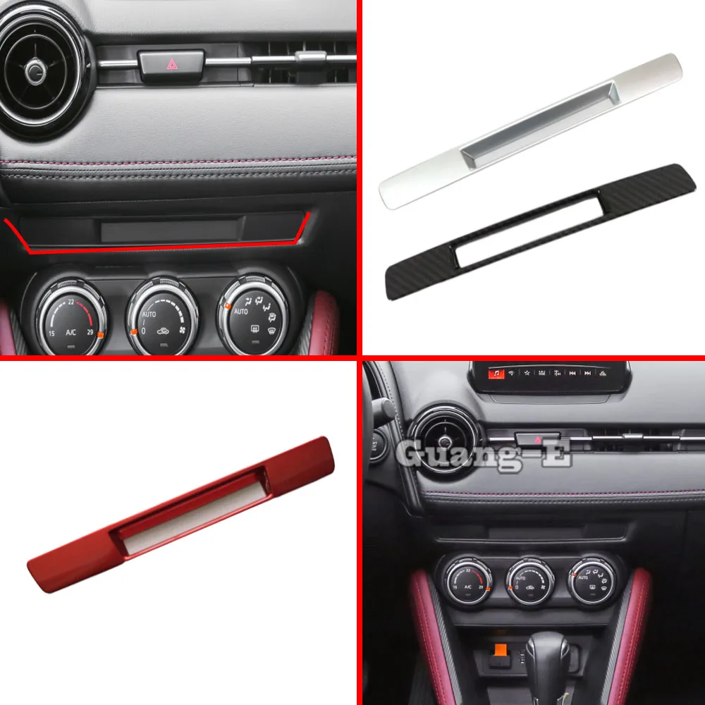 

Car Styling Inner Seat Heater CD Decorative Frame Socket Charge Lighter Switch Trim For Mazda2 Mazda 2 Demio 2015 2016 2017 2018