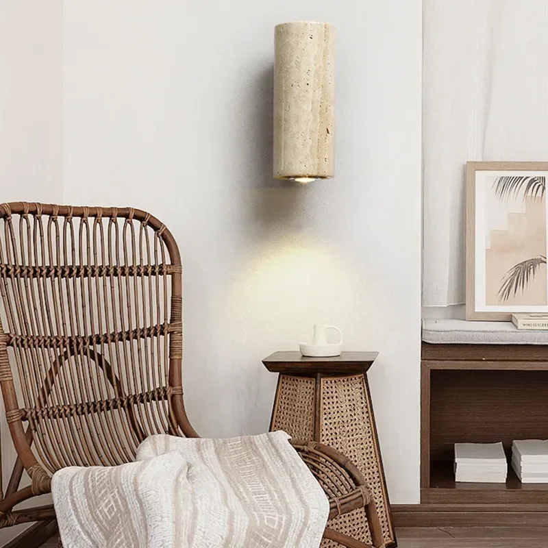 

Natural Stone Art Modern Creative Wabi Sabi Style Home Decor Indoor Wall Lamp Retro Living Room Aisle Background LED Wall Light