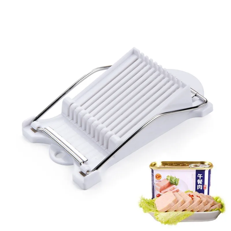 

Meat Slicer Reinforced Stainless Steel Egg Fruit Soft Cheese Slicer Spam Cutter Bread Slice Cutting Tool Kitchen Accessories