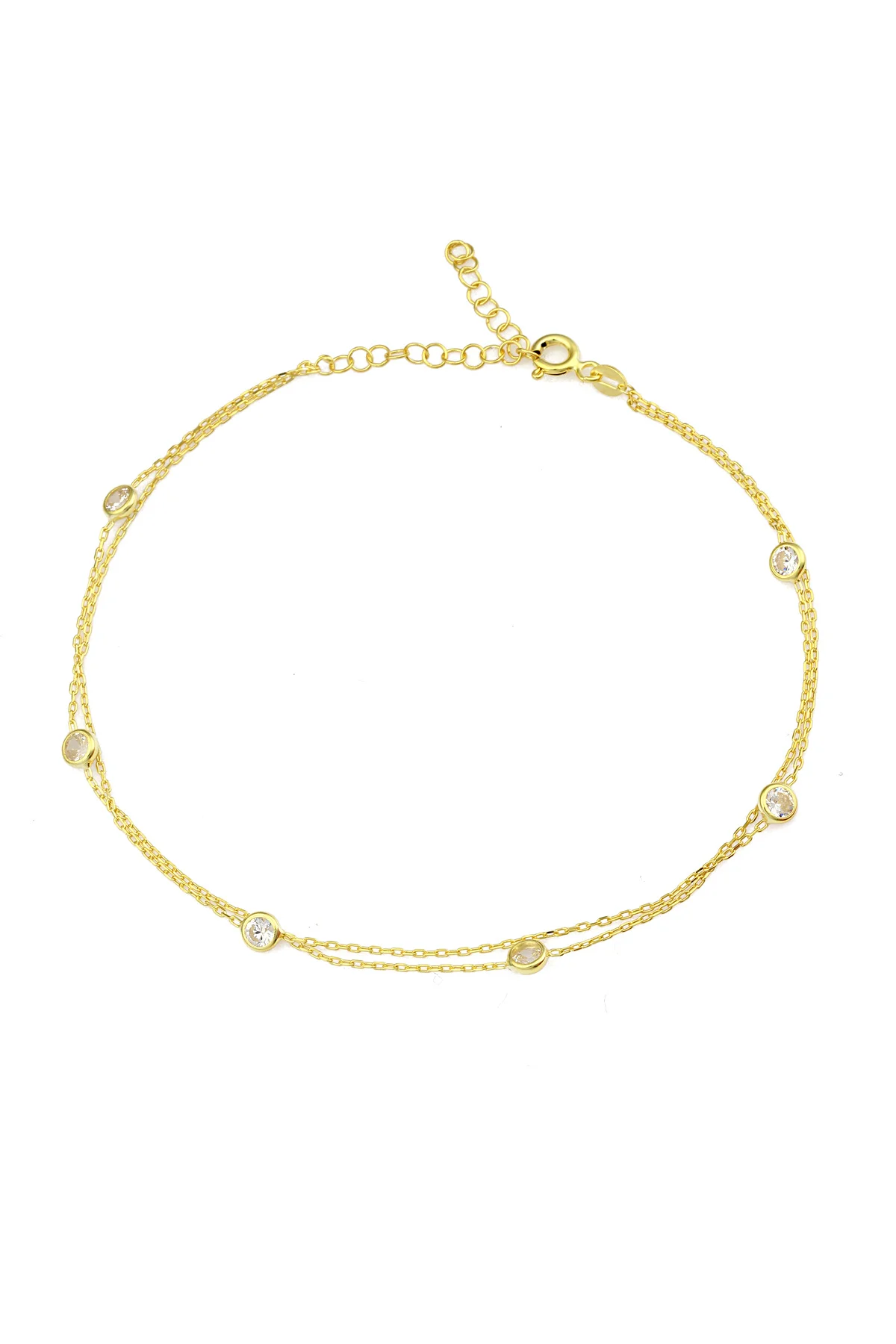 

Двухслойный Золотой Серебряный браслет на ногу