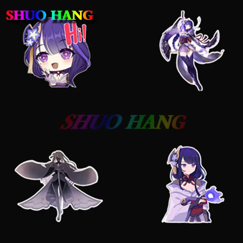 

Аксессуары для крышки топливного бака Thunder and Lightning General Balzebu Genshin Impact Q Version Anime креативные автомобильные Стикеры