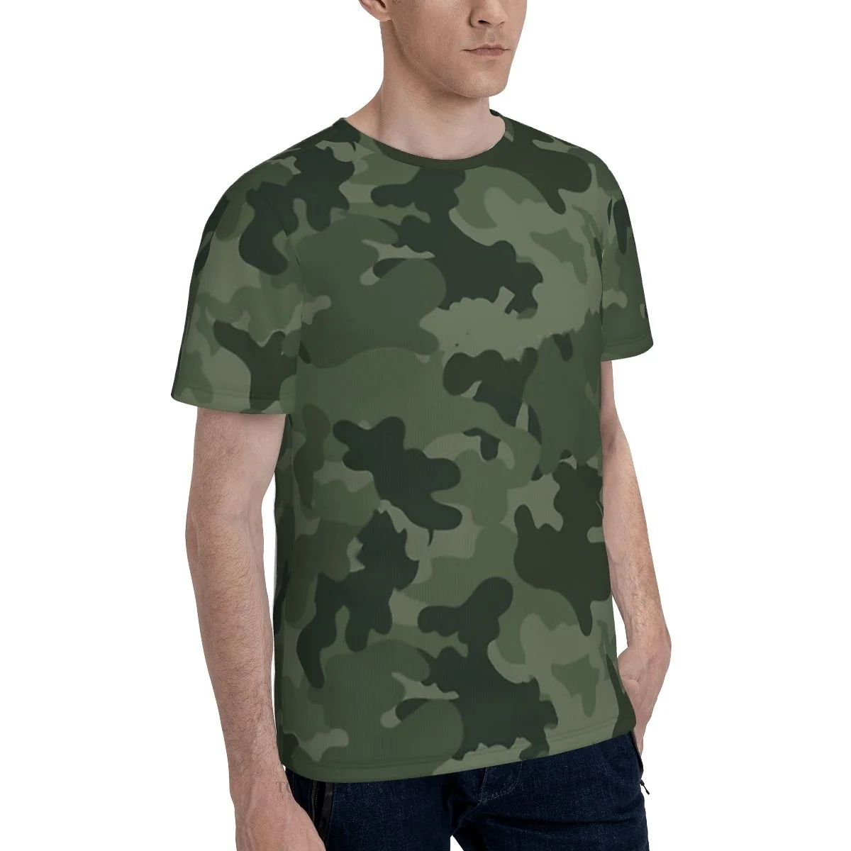 Футболка мужская камуфляжная полиэстер быстросохнущая уличная одежда
