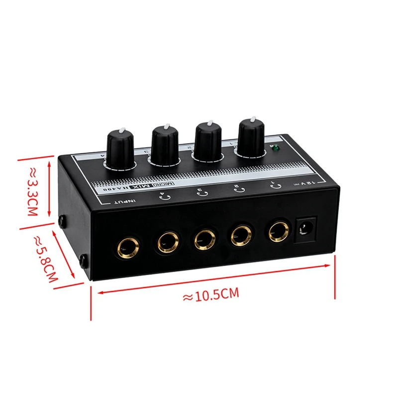 HA400 Audio Stereo Amp Amplifier Ultra-Compact 4 Channel For Music Mixer Recording US Plug Adapter images - 6