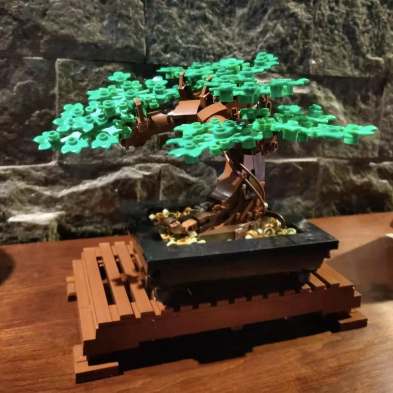 

Compatible 10281 Bonsai Tree Flower Bouquet Perpetual Building Block Bricks Model Home Decoration Plant Potted Gift Kids Set