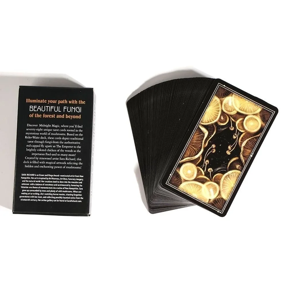 Полуночная магия Таро Колода карт с грибами 78 уникальных дизайнов на основе