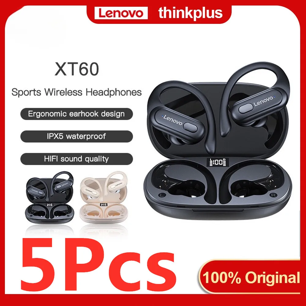

Original Thinkplus XT60B XT60 Wireless Bluetooth Sports Headphones HiFi Music Earphones TWS with Mic Noise Reduction Earbuds New