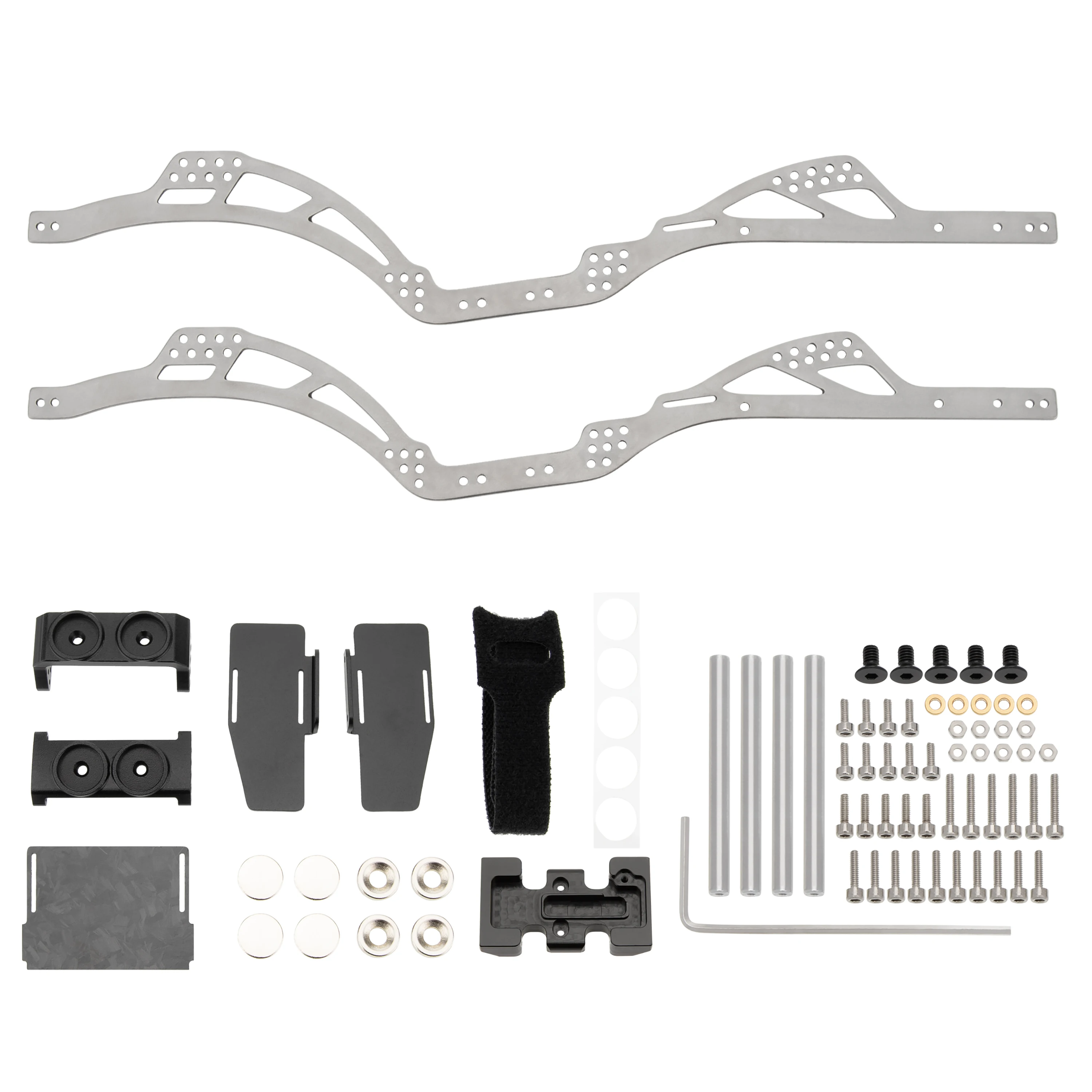 Фото Титановая рама MEUS RACING SCX24 LCG Chassis TC4 для обновлений гусеничного радиоуправляемого автомобиля Axial SCX24 1/24 №1