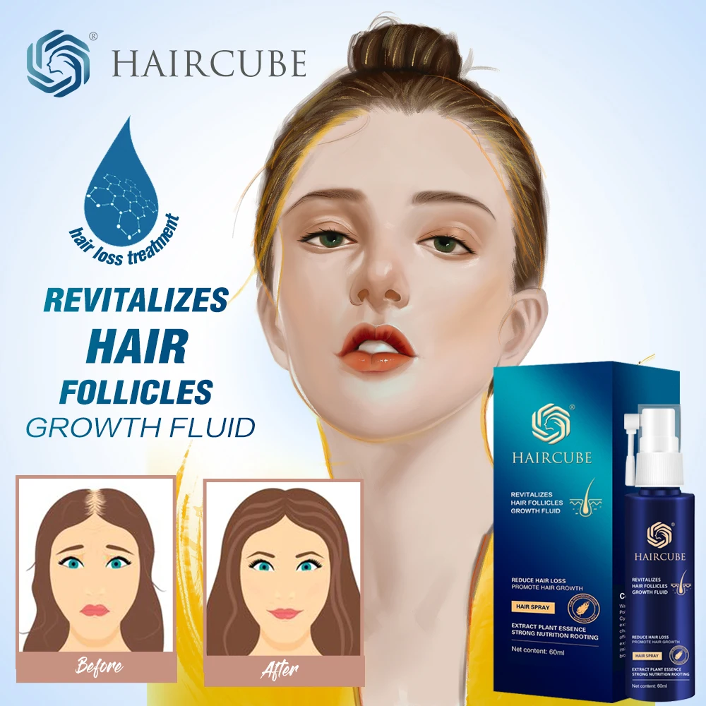 Growth Essence Spray Scalp Hair Essence Oil for Men's Hair and Beard Thick Preventing Hair Loss Hair Care Essential Repair