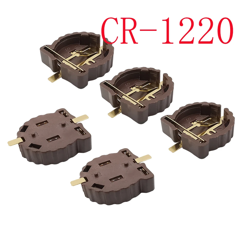 

5 шт. CR-1220 SMD держатель батареи чехол в виде ракушки коробка для хранения CR1220 3 В кнопка держатель батареи чехол