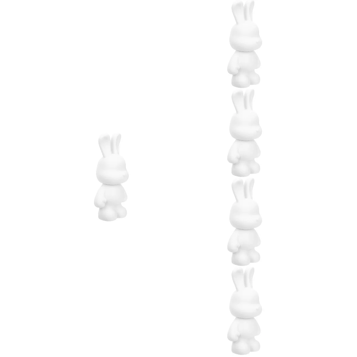 

5x зайчики декор кролик орнамент Искусственный Кролик Декор уличный кролик Декор кролик украшения для вечерние