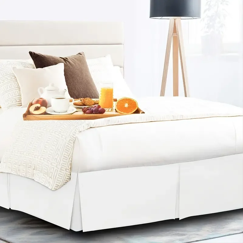 

HMTX 1pc Bed Skirt, Soft Synthetic Bedskirt For Bedroom & Hotel, Bedding