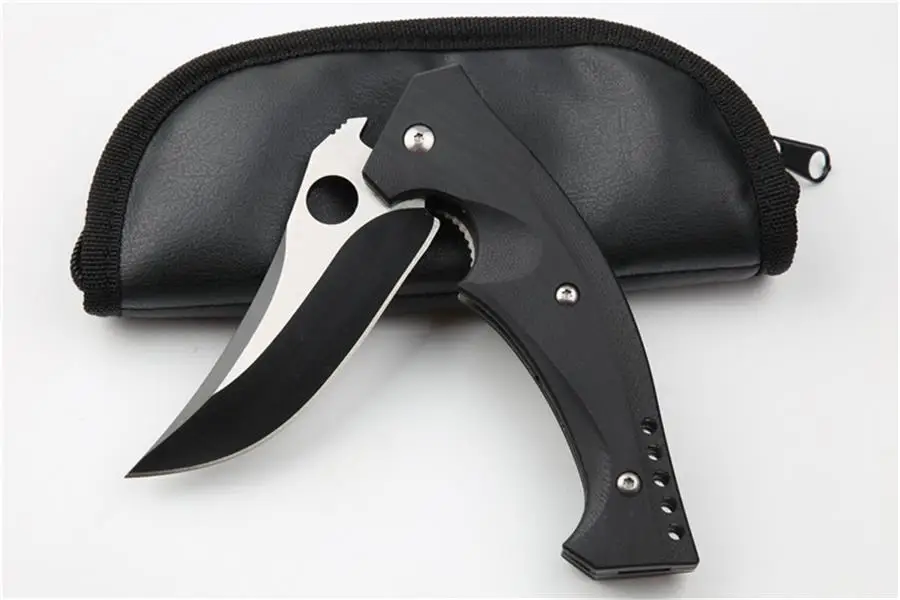 

C196 Outdoor Tactical Folding Knife G10 Handle Hardness Outdoor Camping Safety-defend Pocket Knives EDC Tool-BY4
