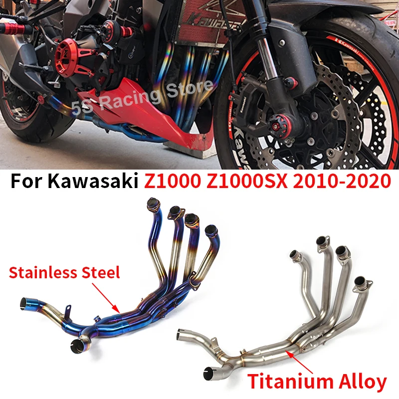 

Slip-on For KAWASAKI Z1000 Z1000SX 2010 - 2020 Motorcycle Exhaust Pipe Full Systems Escape Titanium Alloy Front Middle Link Pipe