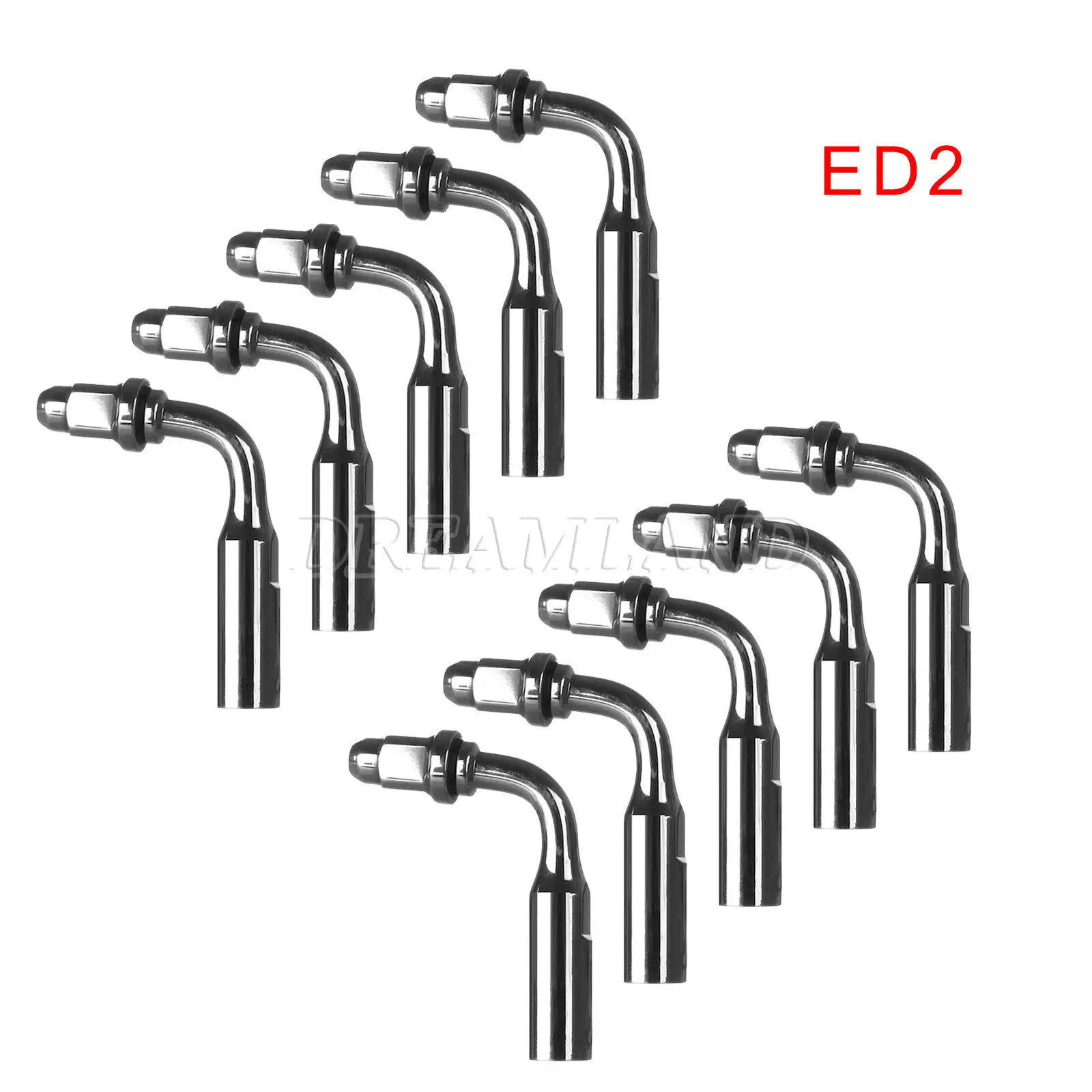 

10PCS Dental Ultrasonic Piezo Scaler Endo Tip 95° ED2 Fit DTE SATELEC NSK