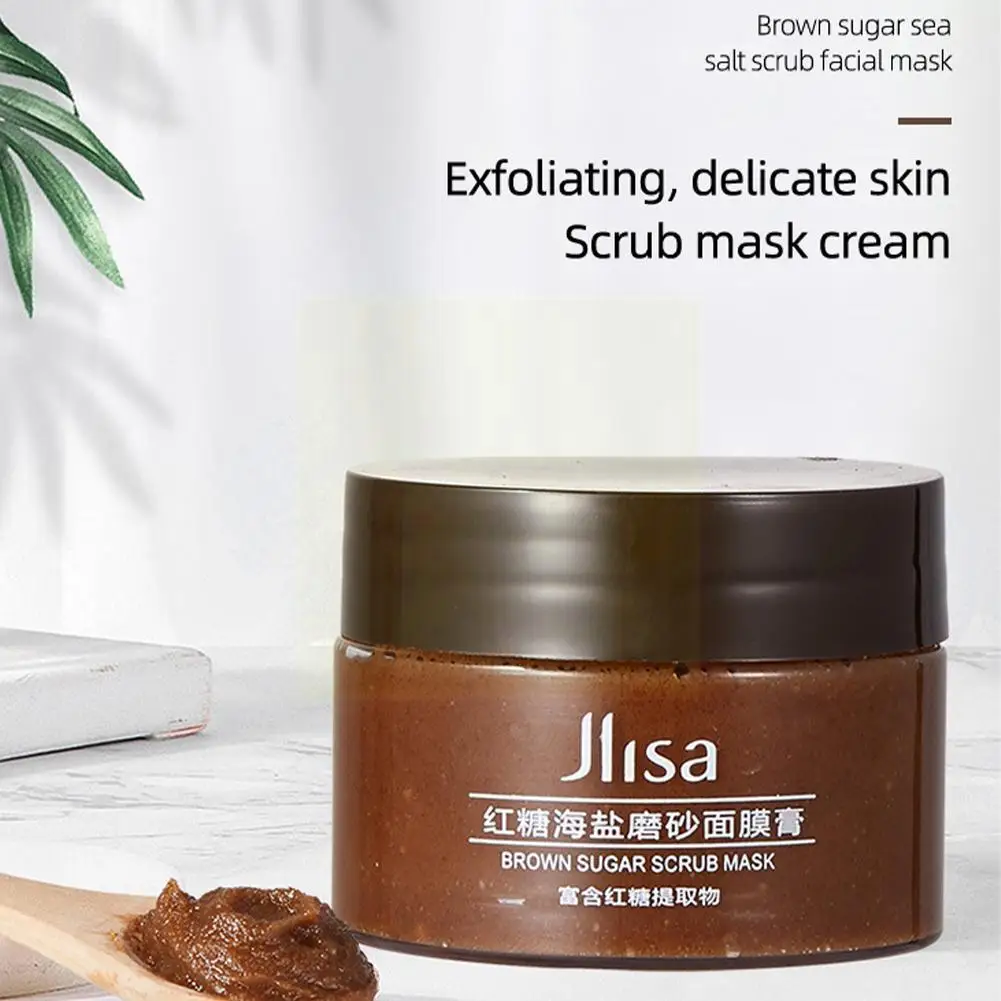 

65g Face Scrub Cream Exfoliating Brown Sugar Sea Cleansing Scrub Brighten Cleaning Deep Salt Mild Skin Tone Moisturizi Y9o7