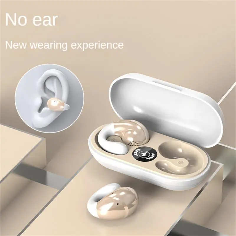

No Sensation To Wear Sports Headset Ultra Light Body Headset Battery 35ma Touch Control Headset Ear Clip Design Earphone