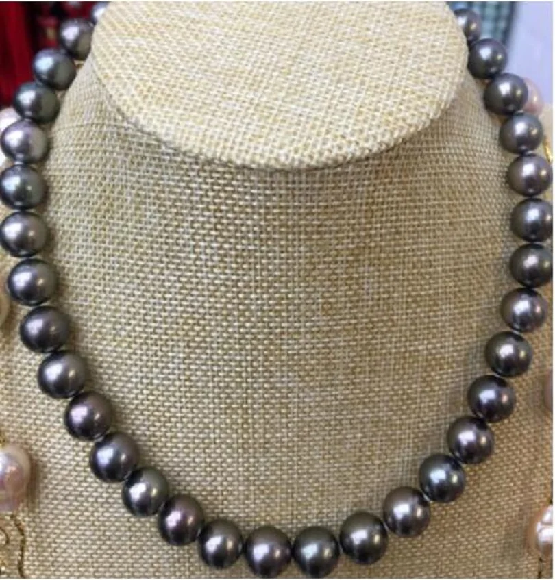 

Ожерелье из таитянского Черного Жемчуга, 18 дюймов, 9-10 мм