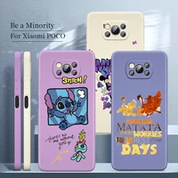 disney style stitch for xiaomi poco m4 m3 m2 x3 f3 x3 c3 x2 nfc gt cc9 civi mix 3 4 pro liquid silicone tpu shell phone case