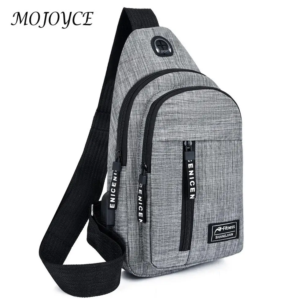 Сумка-Кроссбоди Мужская однотонная из ткани Оксфорд с несколькими карманами |