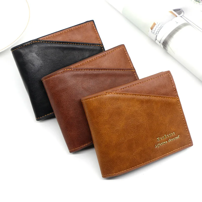 

Business Men's Wallet PU Leather Foldable Wallet Luxury Billfold Slim Hipster Card Holders Inserts Coin Purses Vintage Walltes