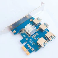 4 port usb3 0 riser card pci e 1 to 4 adapter card pci express pcie port multiplier card for open air frame