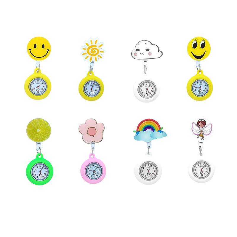 Fashion lovely cartoon table for doctor nurse Scalable Watches Clock Student Pocket Watch Luminous Portable Nurse Pocket Watch