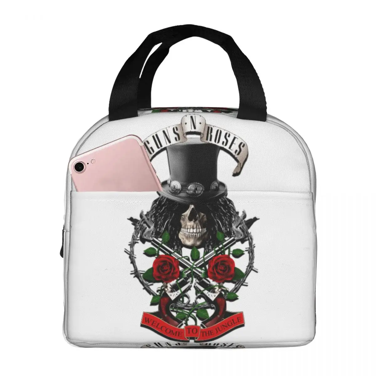 Lunch Bags Guns N Roses Slash Insulated Cooler Portable Picnic Oxford Tote Food Storage Bags