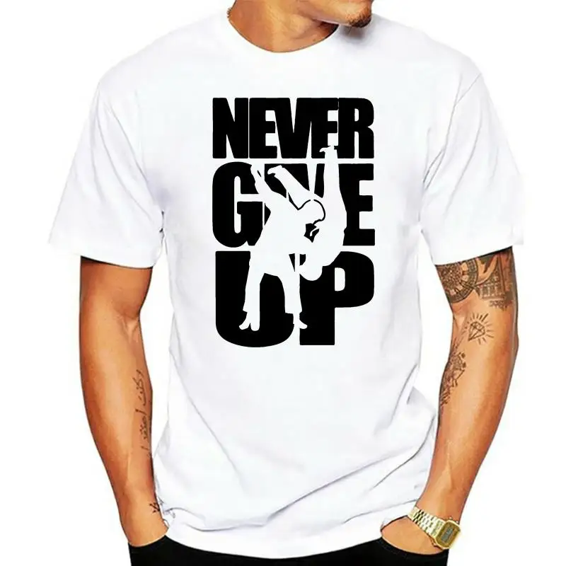 

Never Give Up Judo Japanese Mixed Martial Arts T Shirt Mmaharajuku Streetwear Shirt Menfighter Combat