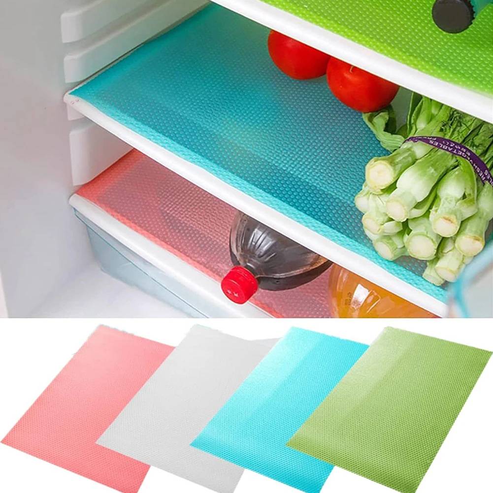 

4 шт./набор, водонепроницаемые антибактериальные коврики для холодильника