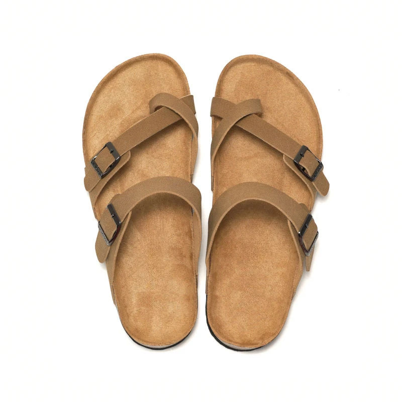 Сандалии мужские износостойкие дышащие босоножки на плоской подошве модные