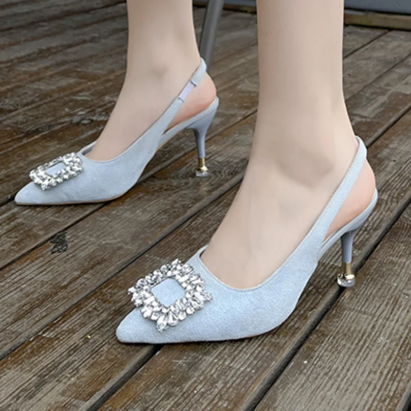 

Туфли женские на высоком каблуке-шпильке, с острым носком