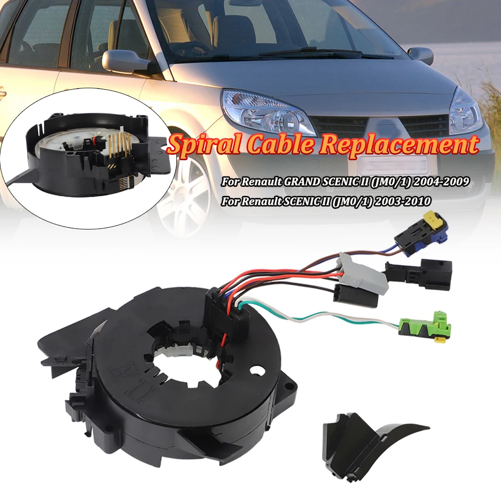 Фото Замена спирального кабеля 7701060399, датчик угла для Renault GRAND SCENIC II 2004-2009, переключатель рулевой колонки №1