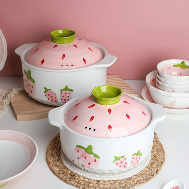 

Многофункциональные керамические кастрюли для супа, антипригарные кастрюли, кастрюли для приготовления пищи, кастрюли с кастрюлей, Индукц...