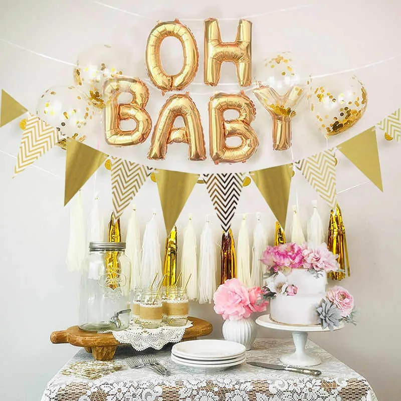 

Воздушные шары из фольги с надписью «OH BABY», 16 дюймов