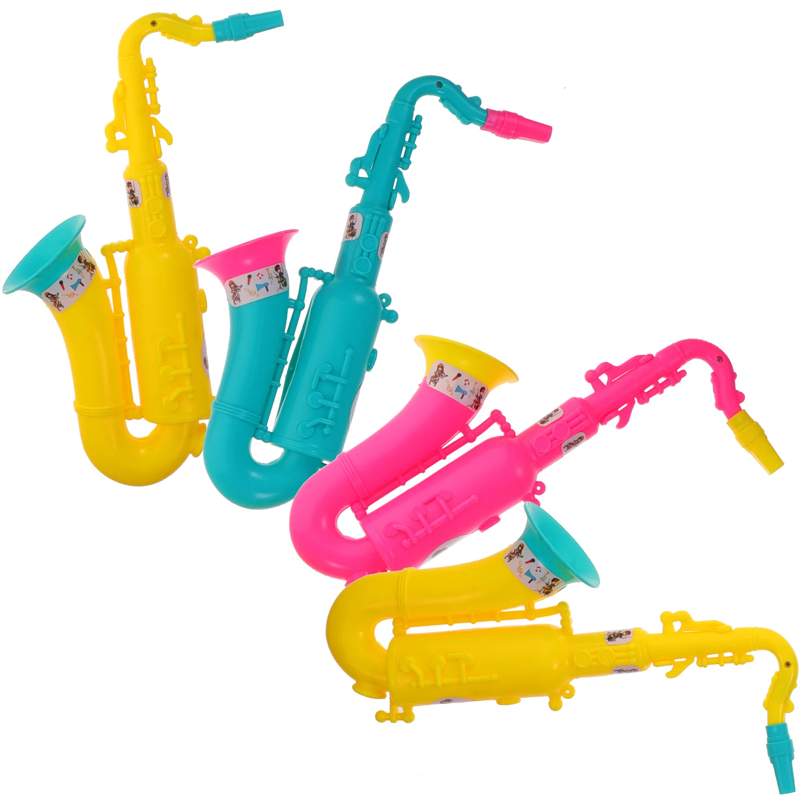 

4Pcs Saxophone Blowing Toy Children Saxophone Toys Instrument Learning Toys