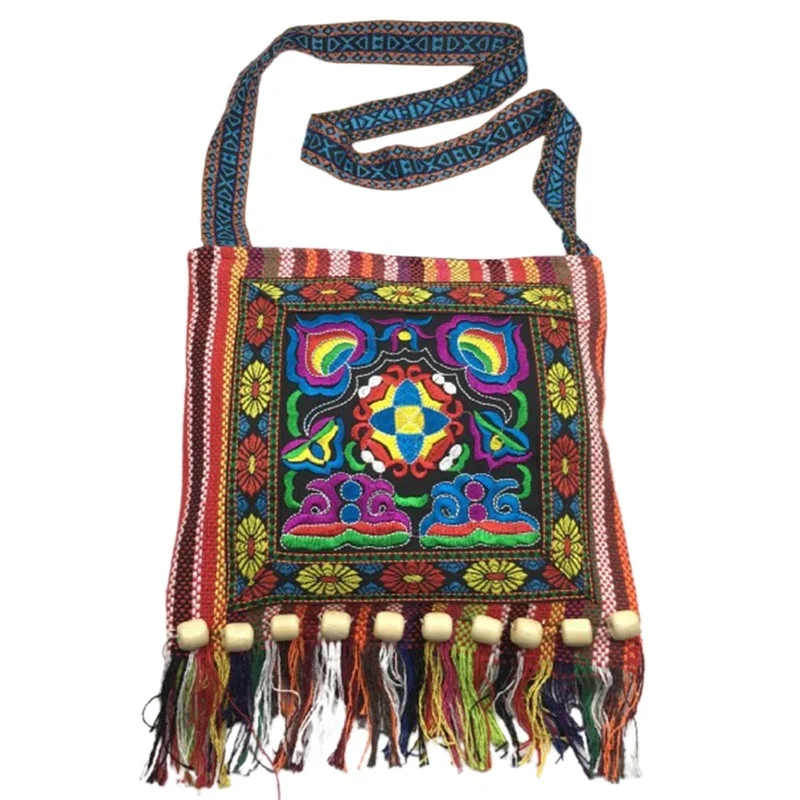 

Retro Embroidery Boho Tote Messenger Ethnic Tassel Shoulder Bag Hippie Crossbody