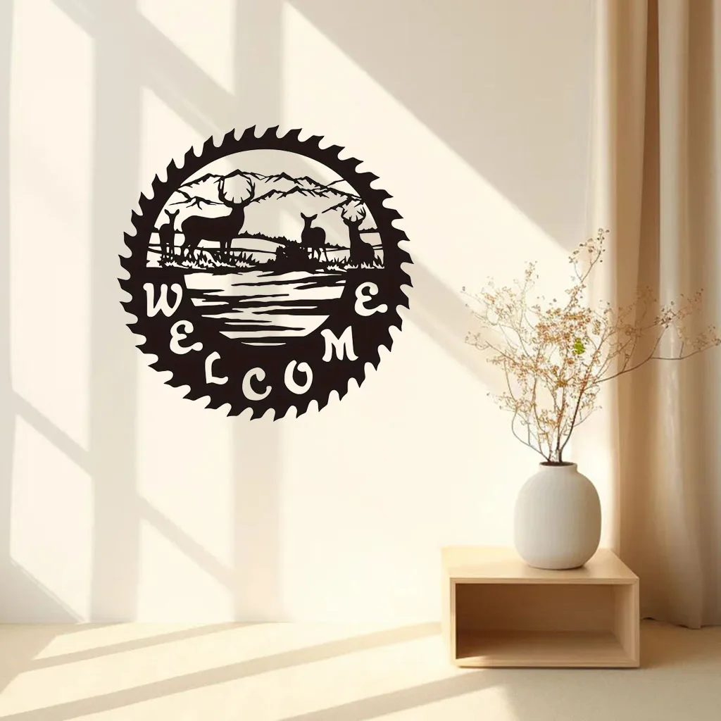 Металлическая Вывеска Оленя - Прочный Уличный Декор Стен Для Домашнего Сада И