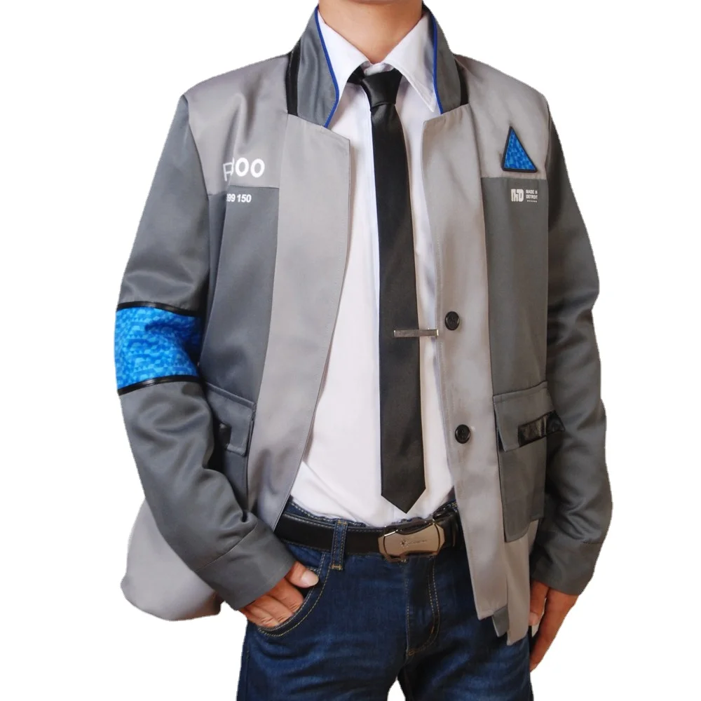 

Game Detroit Become Human Connor Cosplay Costume Anime Men Bionic Connor RK800 Spring Jacket Coat Shirt Tie Suit Halloween