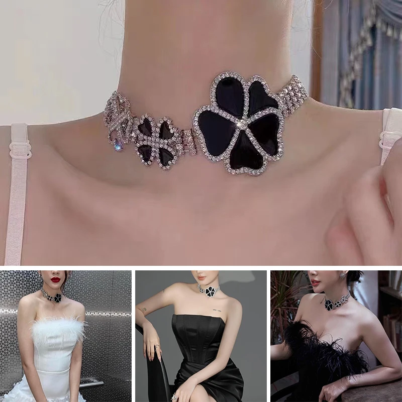 Ожерелье в виде черных капель европейском и американском стиле