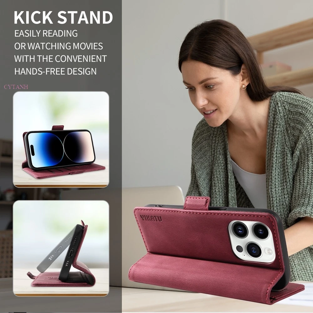 Кожаный чехол-бумажник для телефона Samsung Galaxy A14 A24 4G A54 A34 5G A04E SM-A145F A546B Магнитный