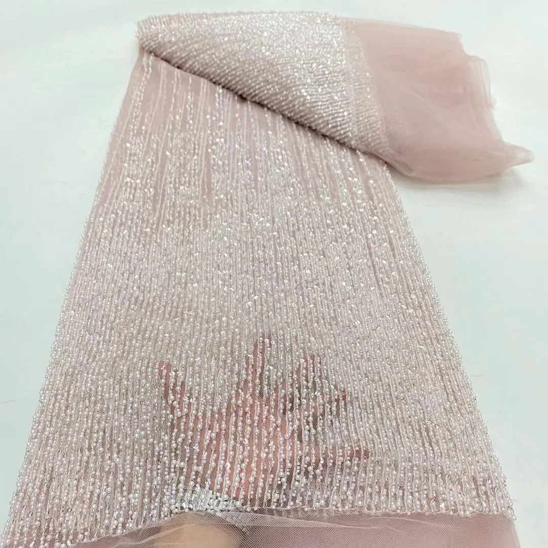 Африканская нигерийская тюль с вышивкой блестками кружевная ткань шитье платья