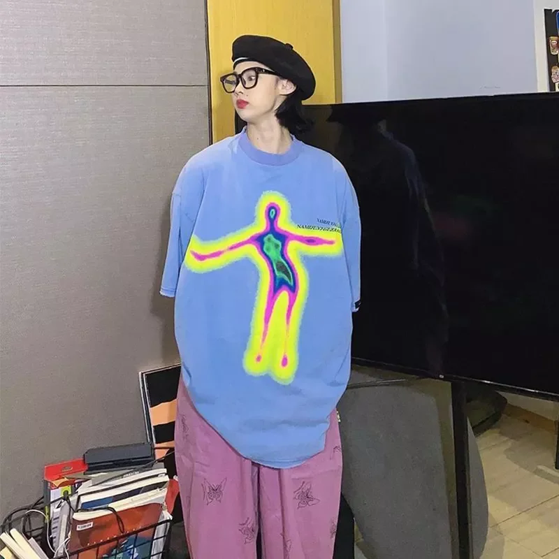 

2022NEW Streetwear Harajuku Tshirt Letter Printed T Shirt 2021 Hip Hop Cotton Casual Summer Short Sleeve T-Shirt Tops Tees